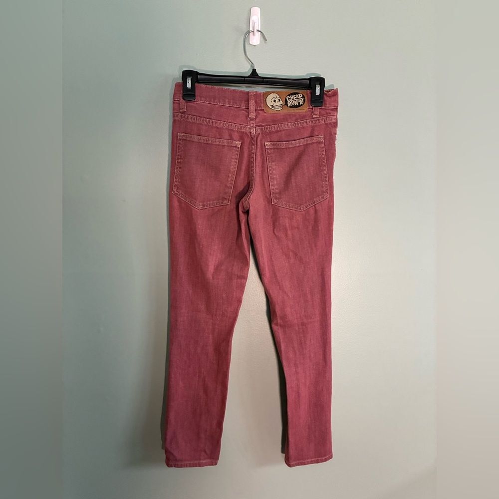 Cheap Monday Dusty Pink Acid Wash High Rise Skinny Jeans Sz 27 x 30